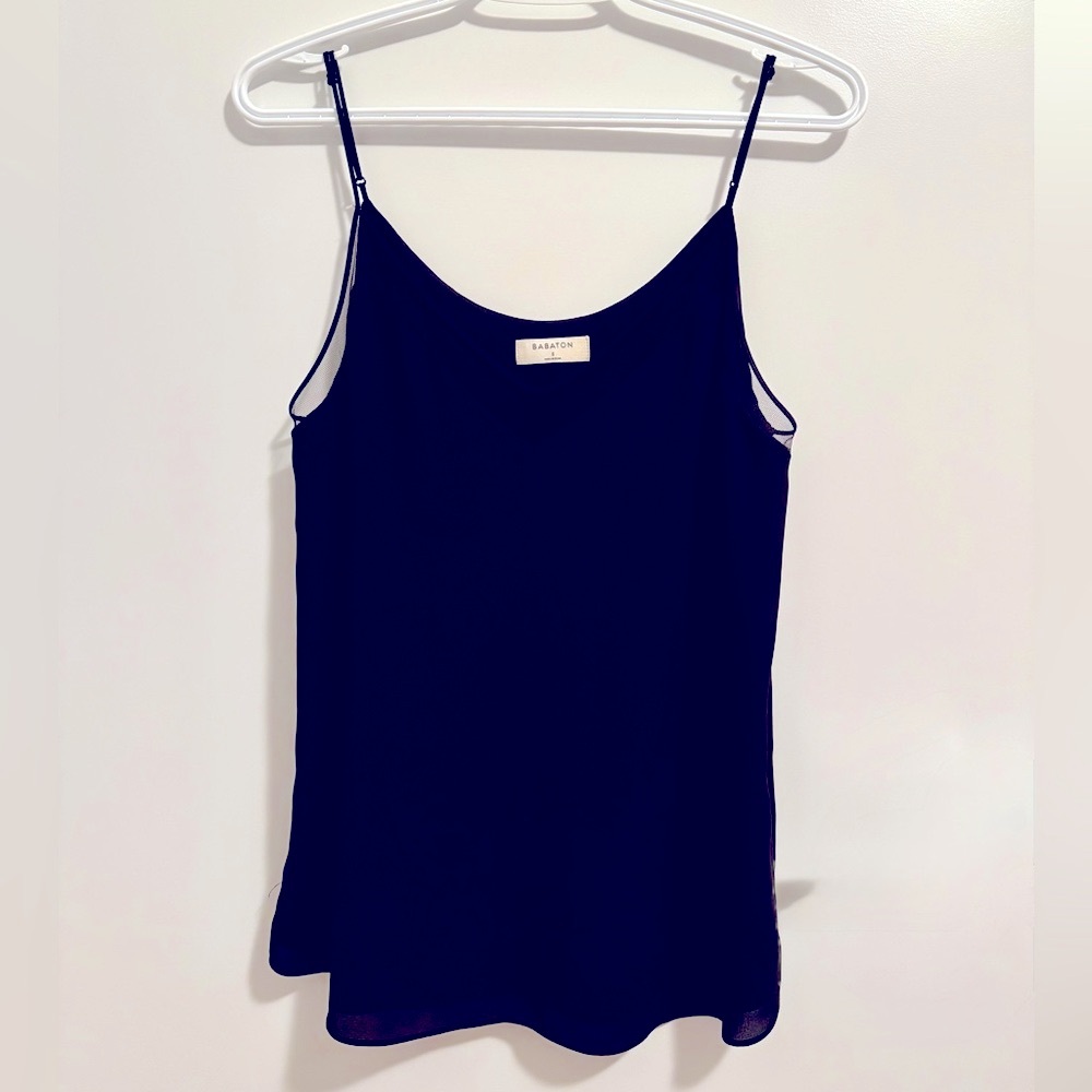 Aritzia Babaton Black Galen Blouse Lined